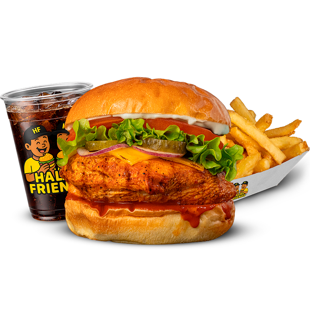 Hamburguesa halal premium en Madrid halal friends